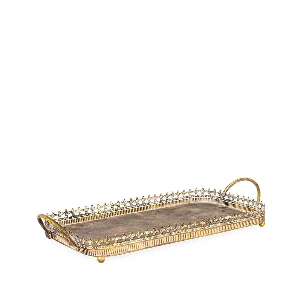 Angola Gold Metal Tray - Medium