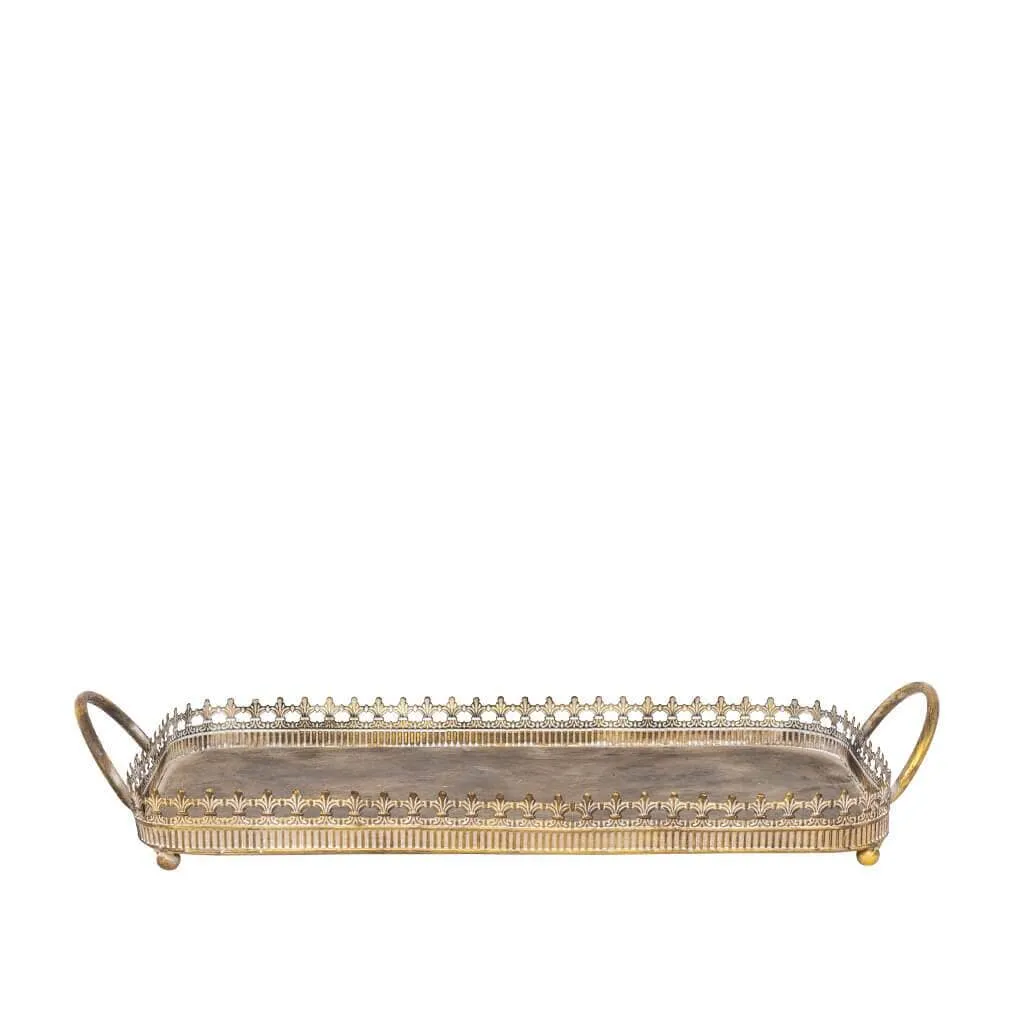 Angola Gold Metal Tray - Medium