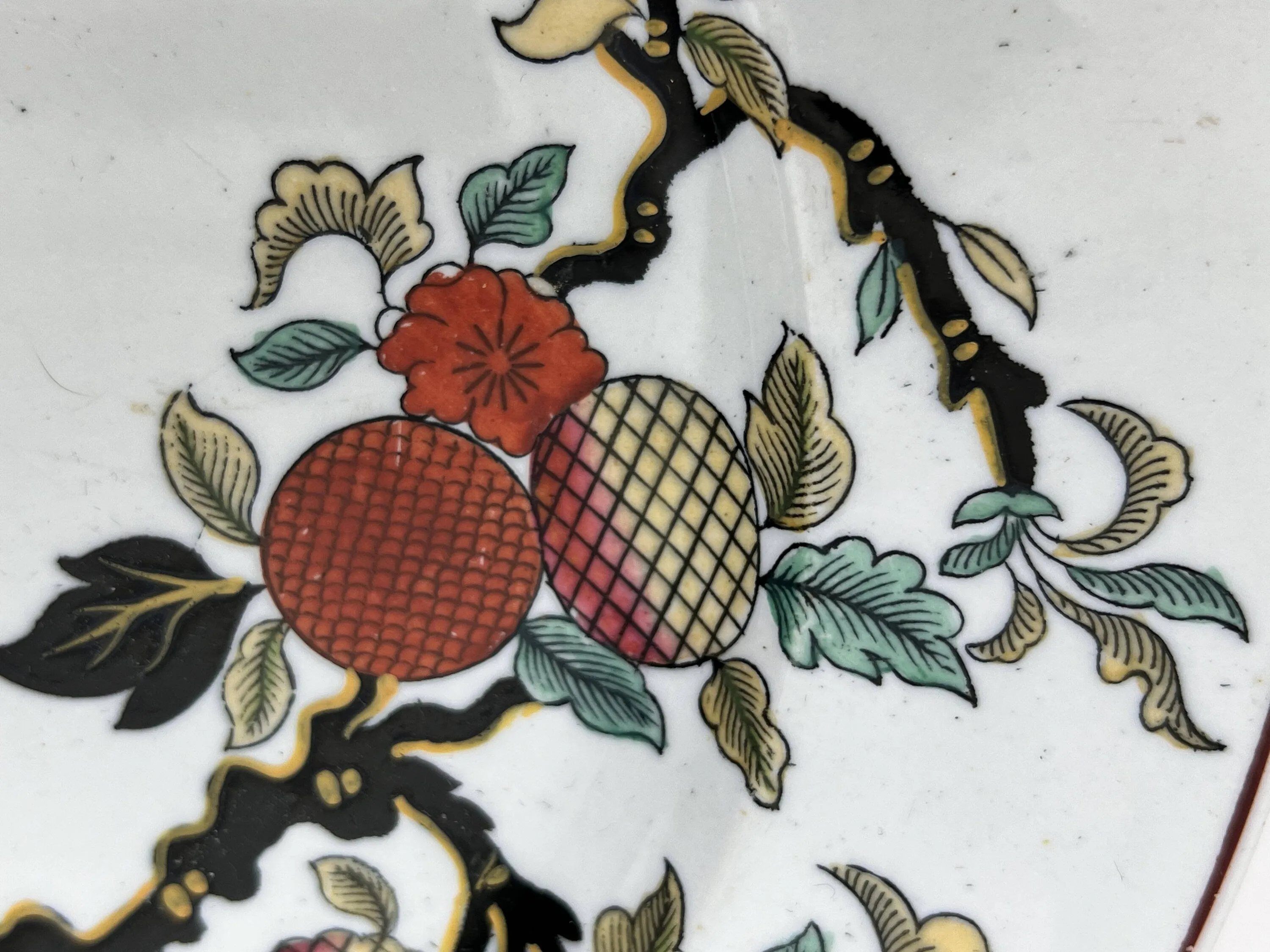 Antique Ashworth Bros Ironstone Plate Hizen Pattern 19th c Aesthetic Era Polychrome