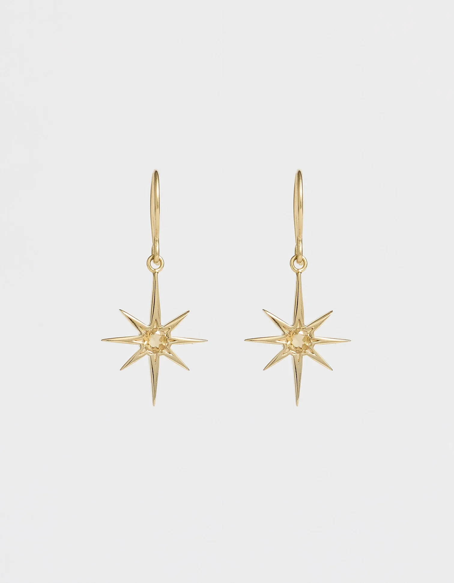 Asteria Earrings - Citrine & Gold