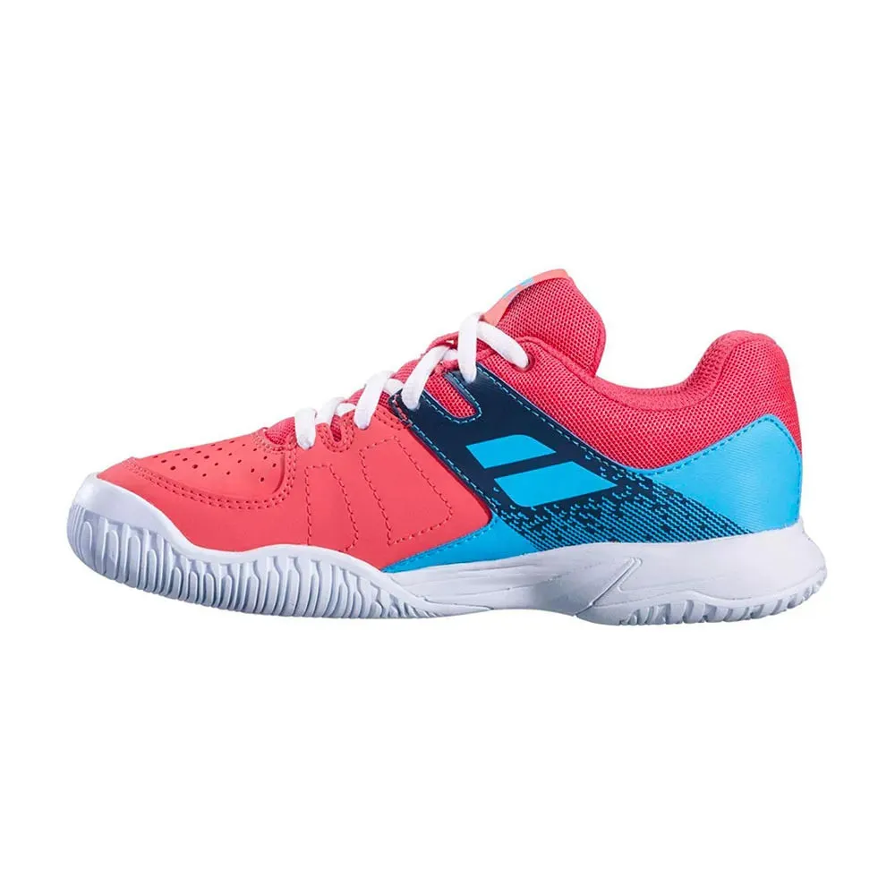 Babolat Pulsion All Court Kids & Women Pink Sky Blue Handball Volleyball Tennis Shoes