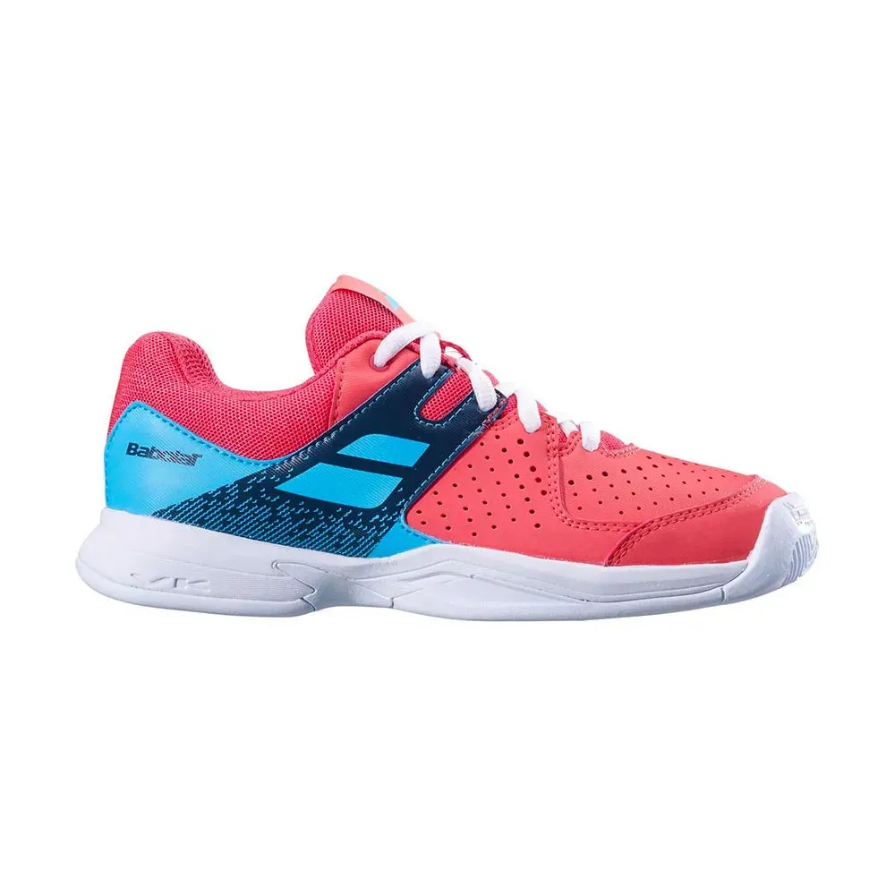 Babolat Pulsion All Court Kids & Women Pink Sky Blue Handball Volleyball Tennis Shoes