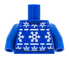 Brick Snowflake Christmas Jumper - CUSTOM DESIGN MINIFIGURE TORSO