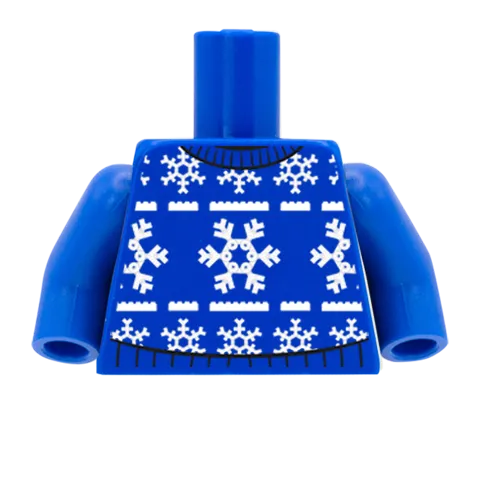 Brick Snowflake Christmas Jumper - CUSTOM DESIGN MINIFIGURE TORSO