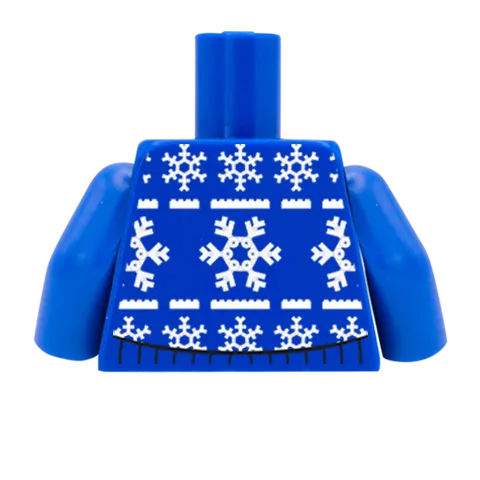 Brick Snowflake Christmas Jumper - CUSTOM DESIGN MINIFIGURE TORSO