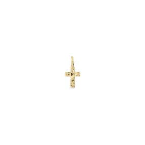 CHARM recycled cross pendant gold-plated