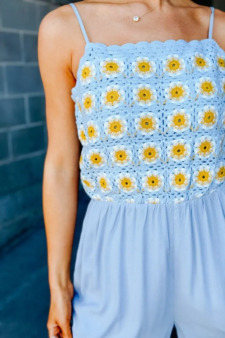 Daisy Jumpsuit - Sky Blue