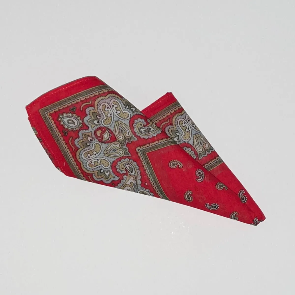 Decorative 'Paisley' Border Men's Handkerchief