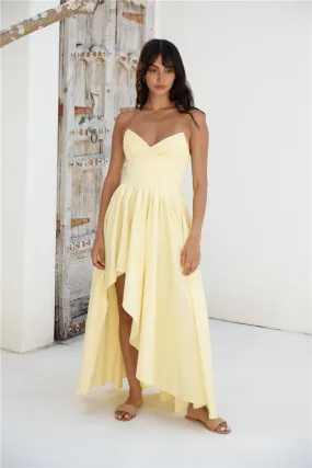 Enchantress Strapless Maxi Dress Yellow