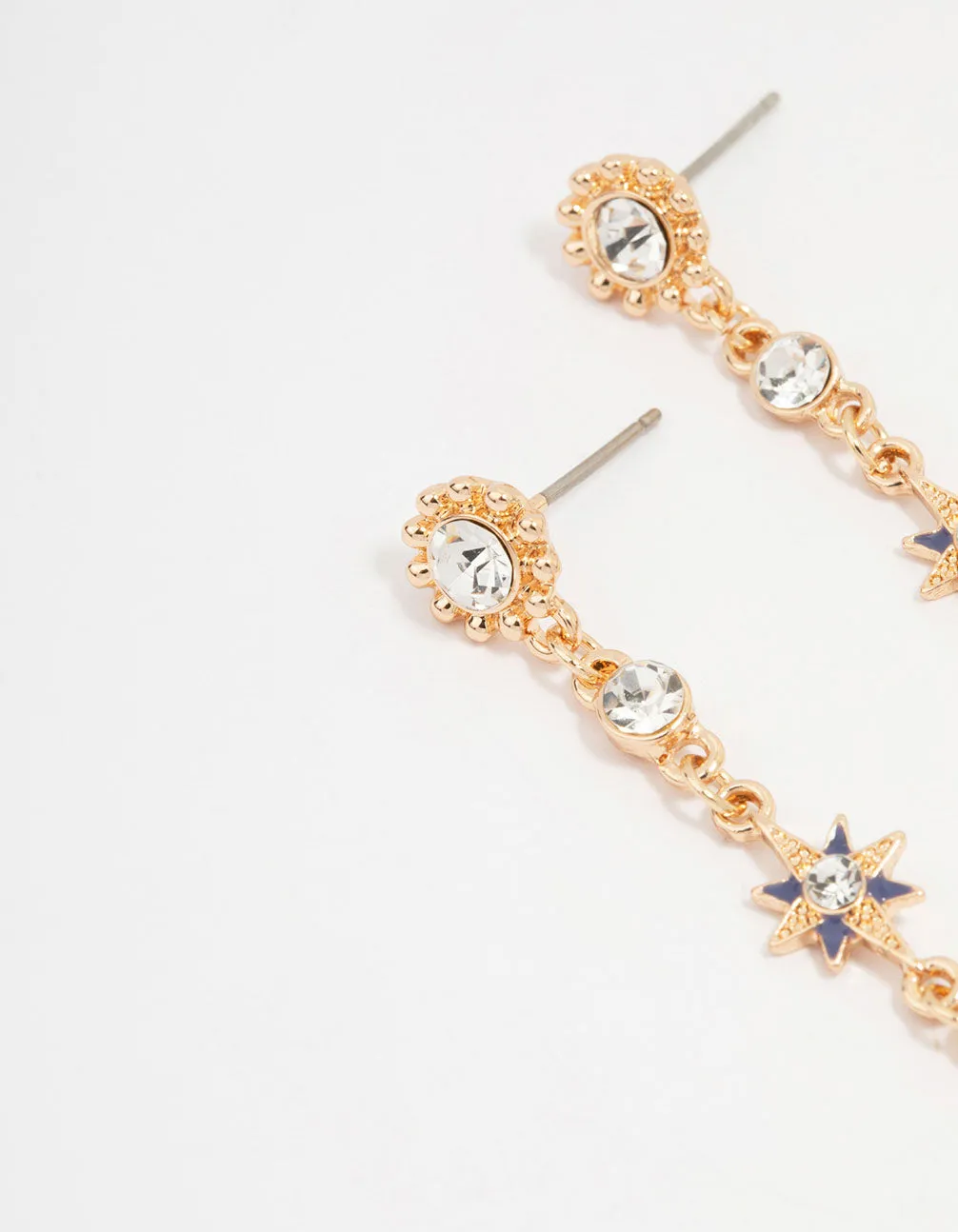 Gold Celestial Drop Earrings