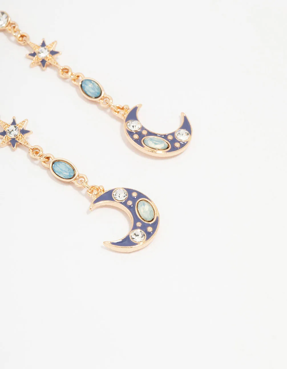 Gold Celestial Drop Earrings