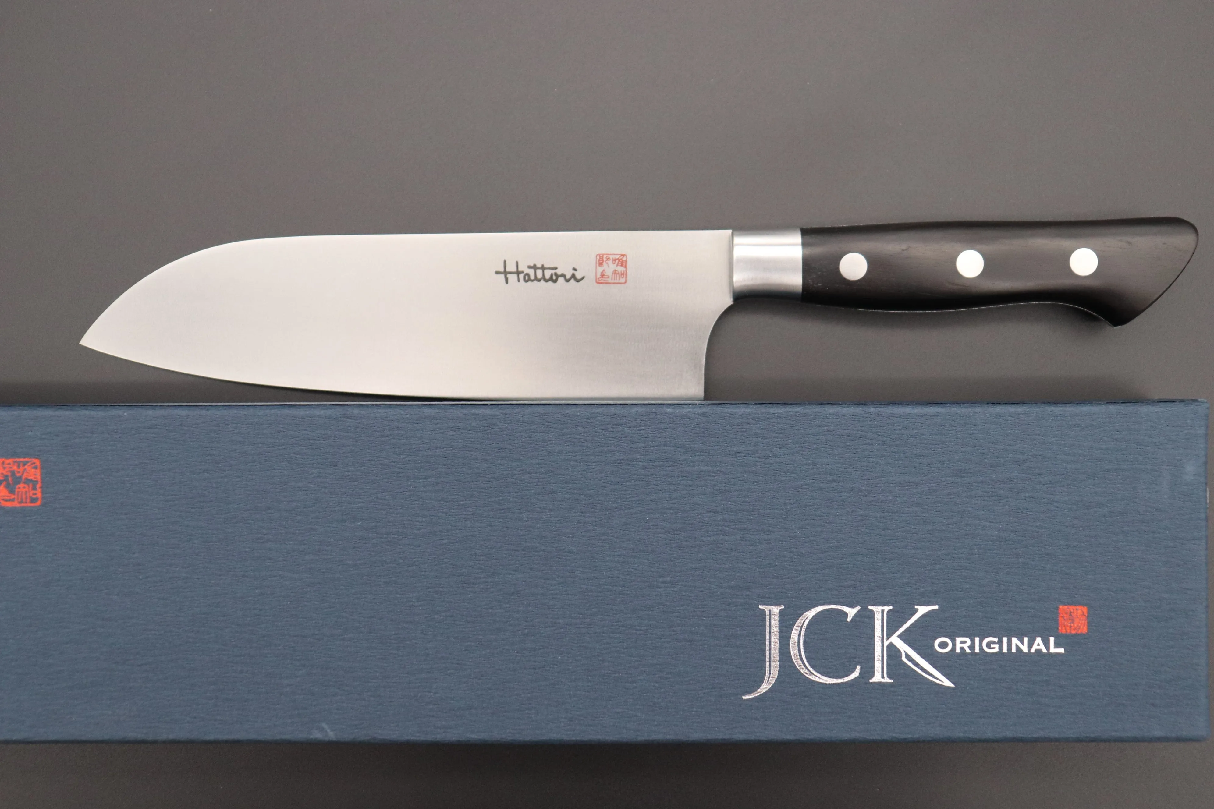 Hattori Forums FH Series FH-4A Santoku 170mm (6.6inch, African Blackwood Handle)