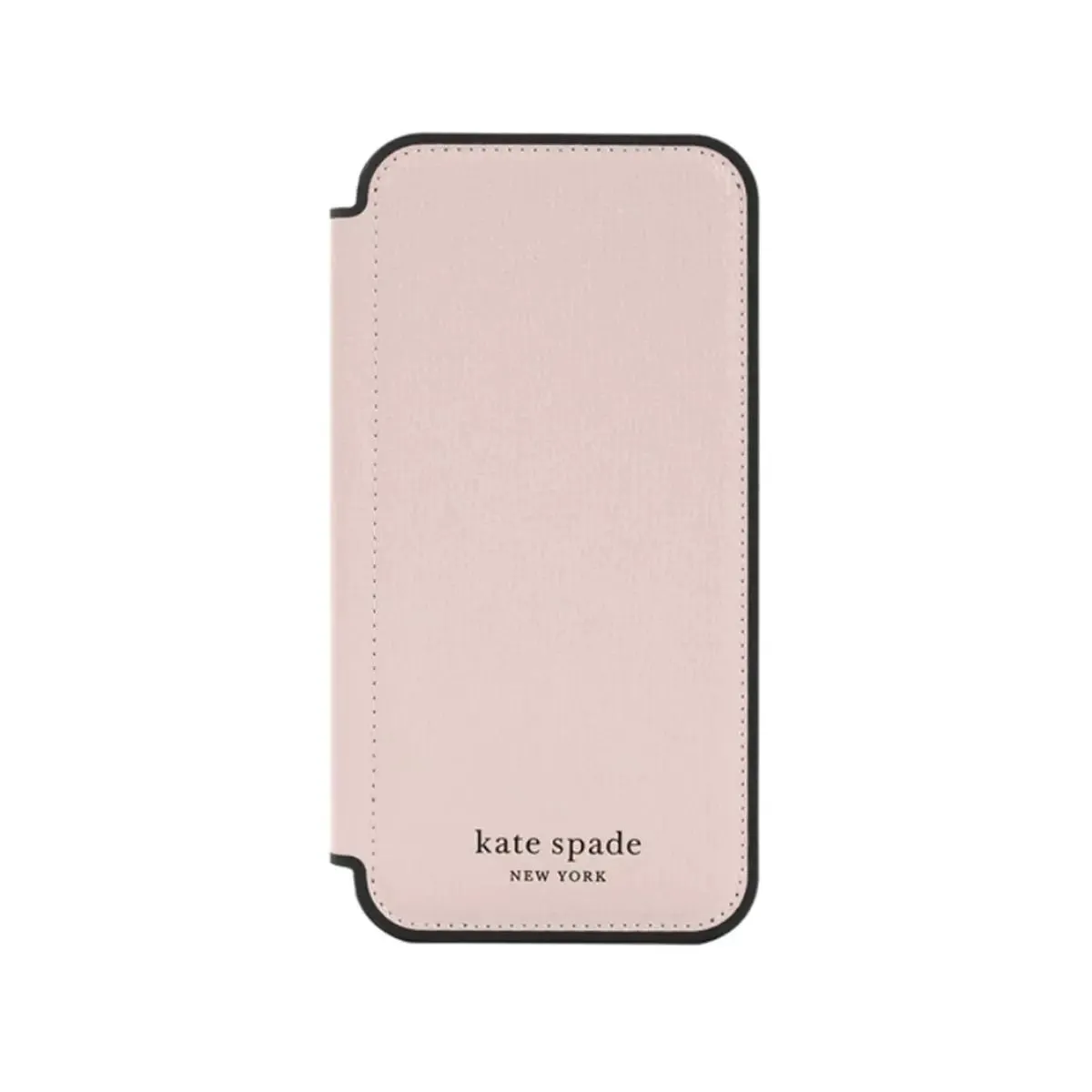 Kate Spade New York Folio Case for iPhone 13 (Pale Vellum/Black Border)