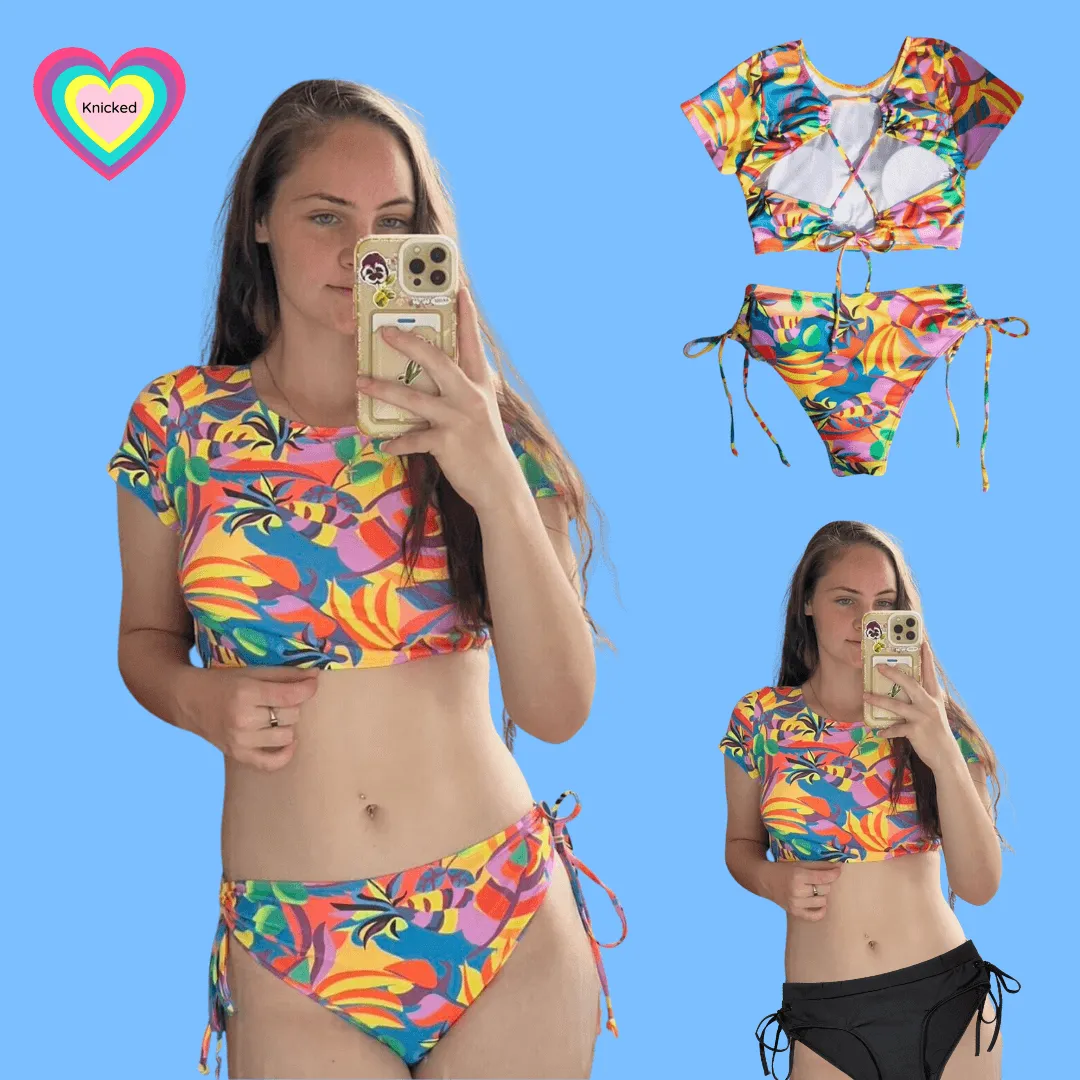 Teen Period Swimwear 3 Piece Bright Summer Floral Set